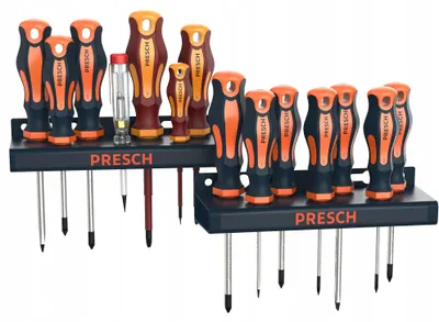 Produktbild von PRESCH Schraubenzieher Set 14tlg | XXL Schraubendreher Satz magnetisch PH, PZ und SL