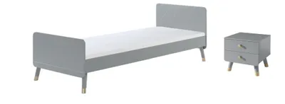 Produktbild von Jugendzimmer-Set >BILLY< in Timeless Grau aus Massiv Kiefer und MDF