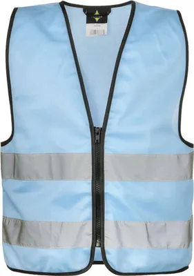 Produktbild von Korntex KWRX | Kinder Safety Vest for Kids with Zipper EN1150 - Farbe: Sky Blue - Größe: S (7-12 Years)