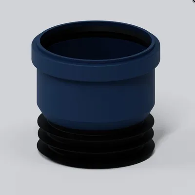 Image de POLOPLAST, raccord de transition intérieur/intérieur, DN110/110, système POLO-KAL, PP-MD, diamètre 110 mm, bleu, 1 pièce.