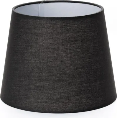 Immagine prodotto di Paralume in tessuto, (25 x 18 cm), per attacco tondo E27, paralume di ricambio per lampada da tavolo, conico, nero