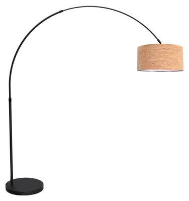 Obrázek produktu pro Stojací lampa - černá - Flair - kov textilie - oblouková lampa - E27 - 4653ZW - Mexlite