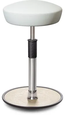 Produktbild von Sitz- Stehhocker Free Tall Hutsitz Boxmark Leder Weiß chrom /cremeweiß.