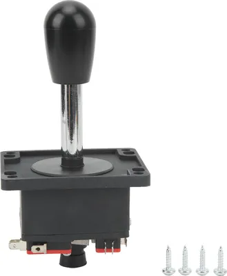 Zdjęcie produktu dla Joystick do gier zręcznościowych, czarna owalna główka kulista, klasyczny uchwyt DIY do automatów do gier