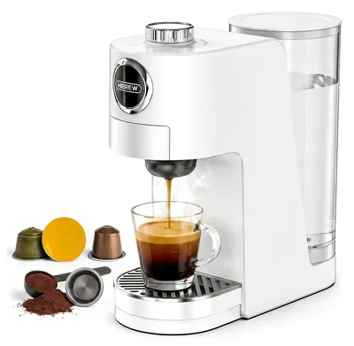 3-in-1 Kaffeemaschine, Kapseln & Pulver, 7 Temperaturstufen, 1400 ml