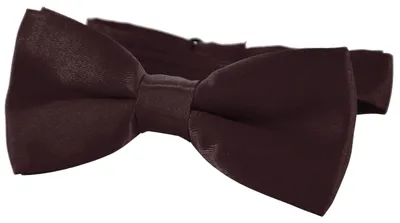 Produktbild von DonDon® Edle Kinder Fliege gebunden und längenverstellbar 9 x 4,5 cm braun glänzend in Seidenlook