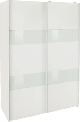 Produktbild von Schwebetürenschrank Altona Kleiderschrank Ausführung wählbar,weiß / Weißglas,135x64x198cm