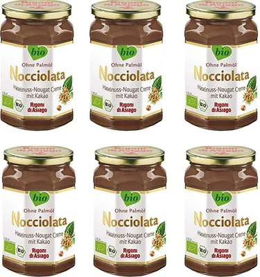 Produktbild von Rigoni di Asiago - Nocciolata - 6x 700g | Nuss Nougat Creme | Haselnusscreme ohne Palmöl | Nuss Nougat Creme ohne Palmöl | Brotaufstrich