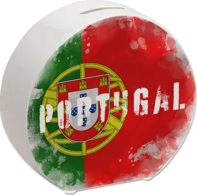 Produktbild von Spardose mit Portugal-Flagge im Used Look - Sparschwein für Urlauber