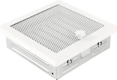 Obrázok produktu pre Krbová mriežka so žalúziou 16x16 cm biela HSF06-063