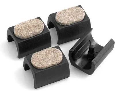 Produktbild von Famanu Möbelgleiter mit Geräuschdämpfung - Set von 4 - Für Sessel mit Rundrohrrahmen Ø 18–20 mm