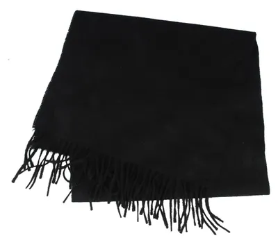 Weich/Cashmere100%/Fransenschal Uni-Farbe von Hut Breiter in schwarz