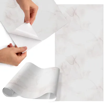 Produktbild von Möbelfolie 50x100 cm - Klebefolie Möbel - Selbstklebende Folie - Folie für Möbel - Möbelfolie Küche - Klebefolie Küche - Möbelfolie Schrank - Wasserdicht - Abwaschbar - Selbstklebend - Luftblasenfrei - Rückstandslos entfernbar - Ein subtiler Stein