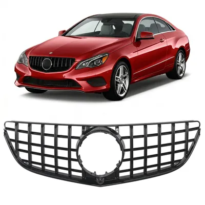 Produktbild von HERSTMOTO Kühlergrill GT PANAMERICANA, MIT KAMERA, SCHWARZ, für MERCEDES E-KLASSE C207 COUPÉ 2014–2017, Frontgrill, Auto-Frontgrill, Radiator Grille