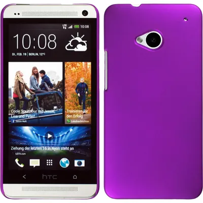 Produktbild von PhoneNatic Case kompatibel mit HTC One - Hülle lila  Hard-case + 2 Schutzfolien