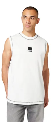 Immagine prodotto di Karl Lagerfeld, jeans da uomo, modello relaxed, top senza maniche, colore bianco, taglia L