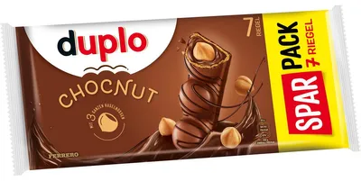 Produktbild von duplo Chocnut Limited Edition einzeln verpackte Waffelriegel 7er 182g