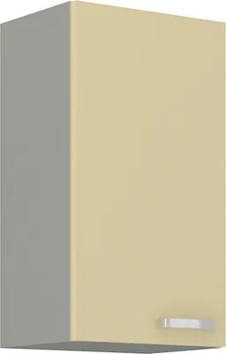 A single kitchen wall cabinet shown from a three-quarter angle.