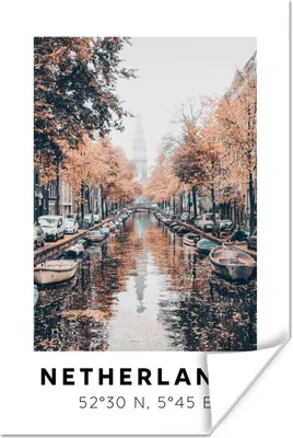 Produktbild von MuchoWow® Poster Niederlande - Ärmelkanal - Herbst 60x90 cm - Wanddekoration