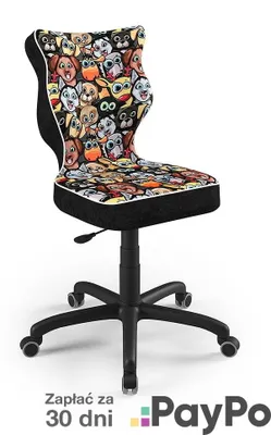 Zdjęcie produktu dla Krzesło Wzrostowe Dla Dzieci I Młodzieży, Ergonomiczne Krzesło Do Biurka, Rozmiar: 159-188 Cm, Model: Petit Schwarz Storia 28