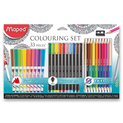 Obrázok produktu pre Maped Set 33, 10 kusov, Viacfarebný, rôzne, Viacfarebný, Plast, Kolo