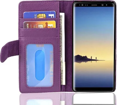 Obrázok produktu pre Cadorabo puzdro pre Samsung Galaxy NOTE 8 vo fialovej farbe zadný kryt ochranný kryt mobilného telefónu puzdro typu kniha sloty na karty