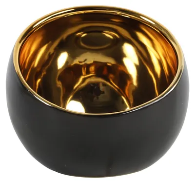Produktbild von Countryfield Teelichthalter/Kerzenhalter - schwarz/gold - 13,5 cm