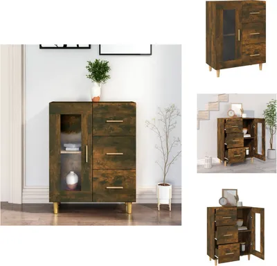 Produktbild von vidaXL Sideboard Räuchereiche 69,5x34x90 cm Holzwerkstoff -  Sideboards