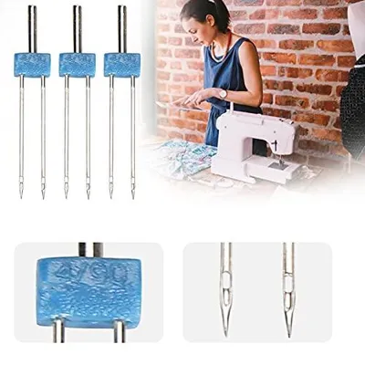 Doppelnadel-Set 3 Stück 4 mm – Edelstahl für Nähmaschinen