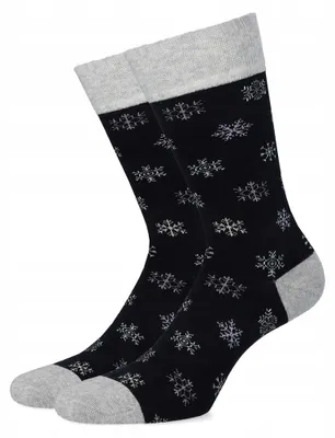 Produktbild von Lancerto Weihnachts-Socken mit Schneeflockenmuster Größe 39/42