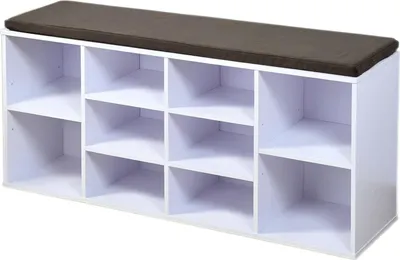Produktbild von Schuhbank Katja1 mit gepolsterter Sitzfläche 104x48x30 cm (HxBxT) 150 kg
