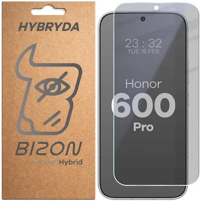 Produktbild von Hybridglas mit Privatschutzfilter für Honor 600 Pro 5G, Bizon Hybrid Shadow, Matt