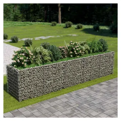 Produktbild von Gabion Hochbeet aus verzinktem Stahl 450x90x100 cm