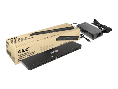 Produktbild von Club 3D USB-Typ-C Gen1 Triple Display Ladedock mit 120 Watt Netzteil
