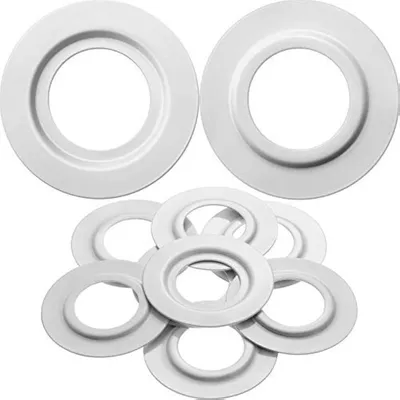 Lampenschirm-Reduzierring E27 auf B22, Metall, Weiß, 8 Stück