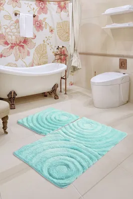 Immagine prodotto di Mijolnir, Wave- CHL2161, Menta, Tappetini da bagno, 1450 gr/m², 100% ACRILE