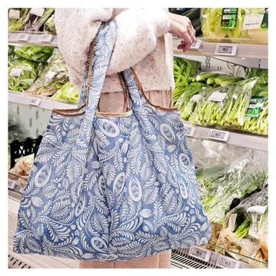 Produktbild von Faltbare Einkaufstasche, Einkaufsbeutel Faltbar Groß, Stoffbeutel Wiederverwendbare, Shopping Tote Bag Faltbare Tasche Stofftasche Leichte für Einkauf, 53 X 66 cm