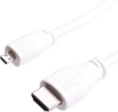 Produktbild von offizielles Raspberry Pi Micro HDMI Kabel, weiss, 1,0m