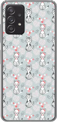 Produktbild von MuchoWow® Handyhülle Schutzhülle Hülle für Telefoonhoesje Samsung Galaxy A33 5G Muster - Katze - Herz - Mädchen - Kinder - Mädchen Silikon Softcase Handy Hülle - Kartenhalter