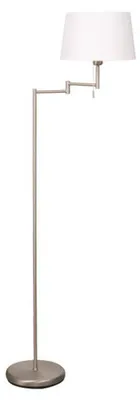 Productafbeelding van Vloerlamp Mexlite 154cm metaalgrijs met witte kap