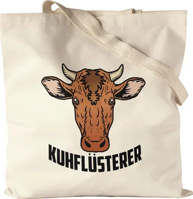 Produktbild von Kuhflüsterer Jutebeutel Stoffbeutel Canvas Kuh-Fans Kuh-Liebhaber Milchkuh Landwirt Geschenkidee