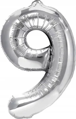 Image de Ballon d'anniversaire en aluminium chiffre 9 grand argenté 40 cm Décoration de fête XL