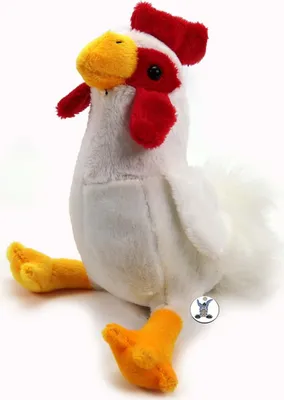 Produktbild von Hahn weiß Kuscheltier Gockel 16 cm Huhn Plüschtier Vogel Bauernhof Tier EDDY