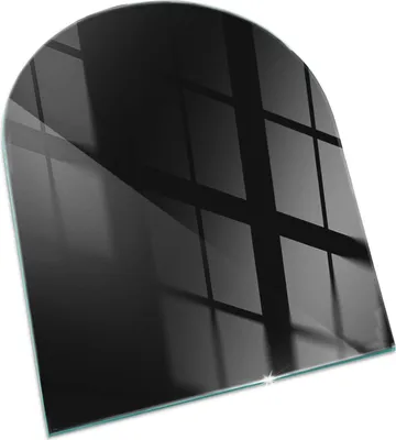 Produktbild von Farbe Dunkelgraphit – Glasbodenplatte für – Kaminofen – Kaminplatte Glas – Schutzglas – Funkenschutzplatte –Glasbodenplatte Feuerfeste – Hitzeschutzplatte – Bodenschutz aus Glas – 80x70 cm