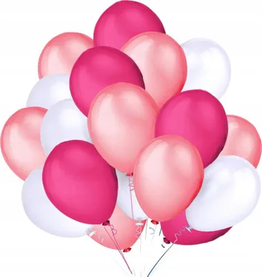 Produktbild von Ballonset Weiß Fuchsia Pink 30 Stück