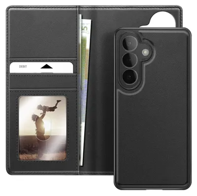 Produktbild von Mayaxess, 2-in-1 Wallet Etui mit abnehmbarer Hülle für Samsung Galaxy S26 Plus, Schwarz