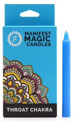 Produktbild von Intentionskerzen SET 12 Stück HALSCHAKRA blau Ritual Meditation