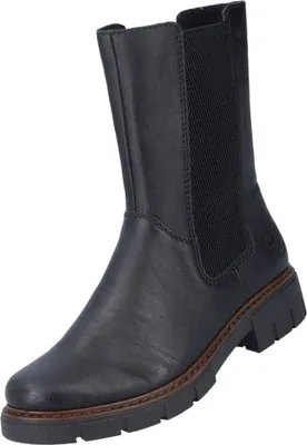 Produktbild von Rieker Damen Stiefelette Chelsea Boot höhere Ausführung Reißverschluss Z3582, Größe:41 EU, Farbe:Schwarz