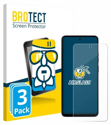 Produktbild von 3x BROTECT Schutzglas für Motorola Moto G56 9H kratzfest klar