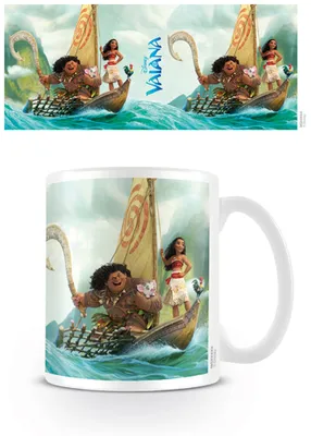 Produktbild von Vaiana - Boat - Disney Keramik Tasse Kaffeebecher - Größe Ø8,5 H9,5cm